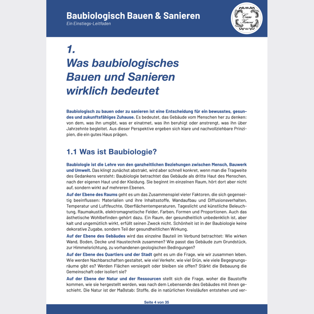 Leitfaden: Baubiologisch Bauen & Sanieren (digital)