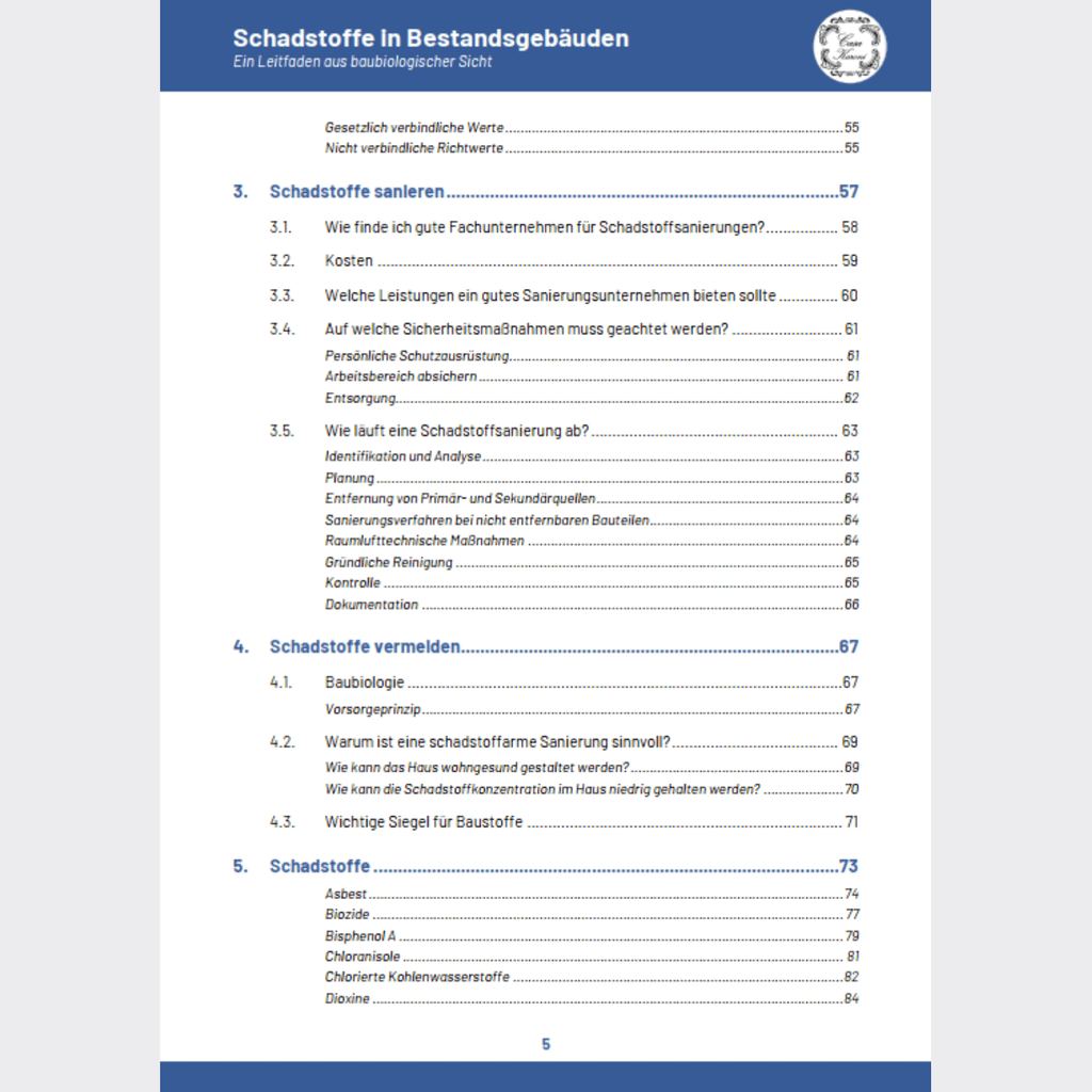 Schadstoffe in Bestandsgebäuden. Ein Leitfaden aus baubiologischer Sicht