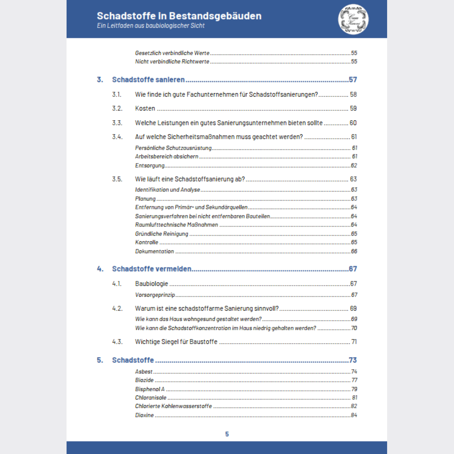 Schadstoffe in Bestandsgebäuden. Ein Leitfaden aus baubiologischer Sicht