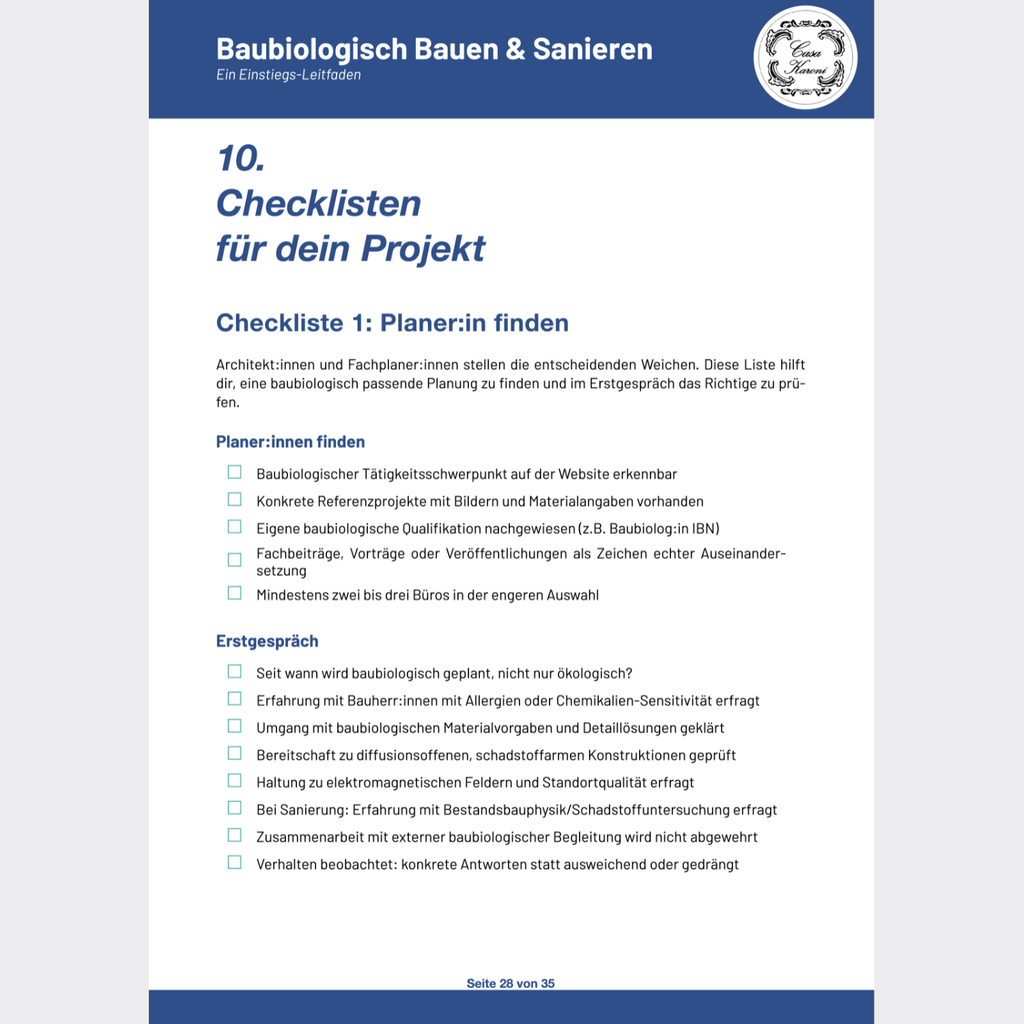 Leitfaden: Baubiologisch Bauen & Sanieren (digital)