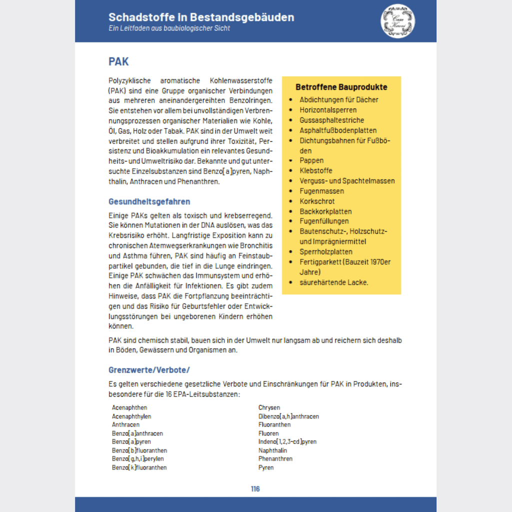Schadstoffe in Bestandsgebäuden. Ein Leitfaden aus baubiologischer Sicht